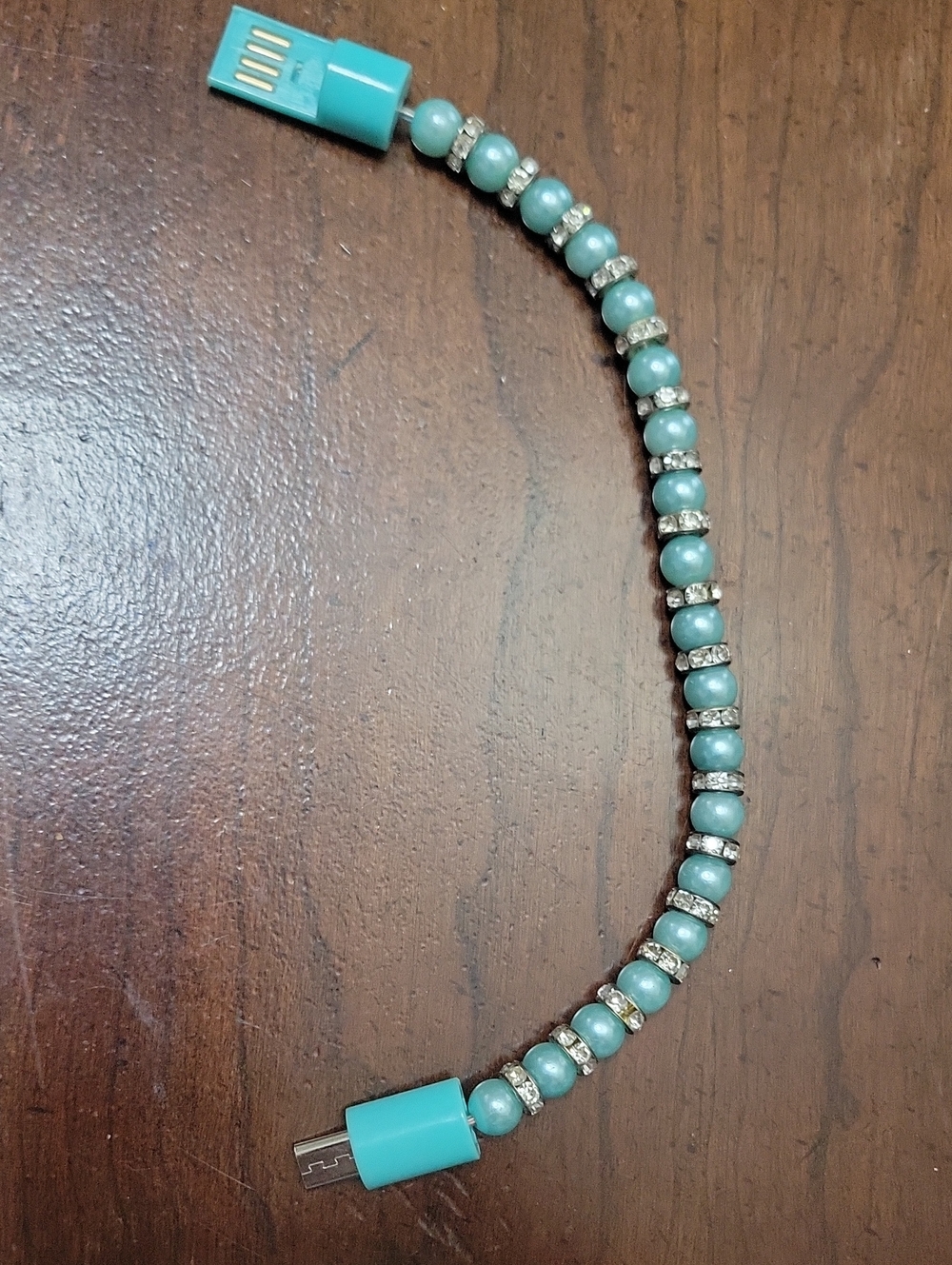 Turquoise Beaded Bracelet android Charging Cable - Women Jewelry